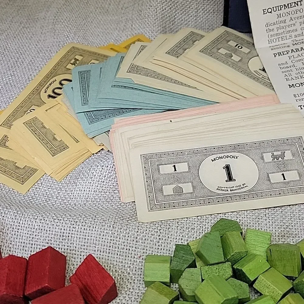VINTAGE‎ 1935-1937 MONOPOLY BOARD GAME - PARKER BROTHERS INC